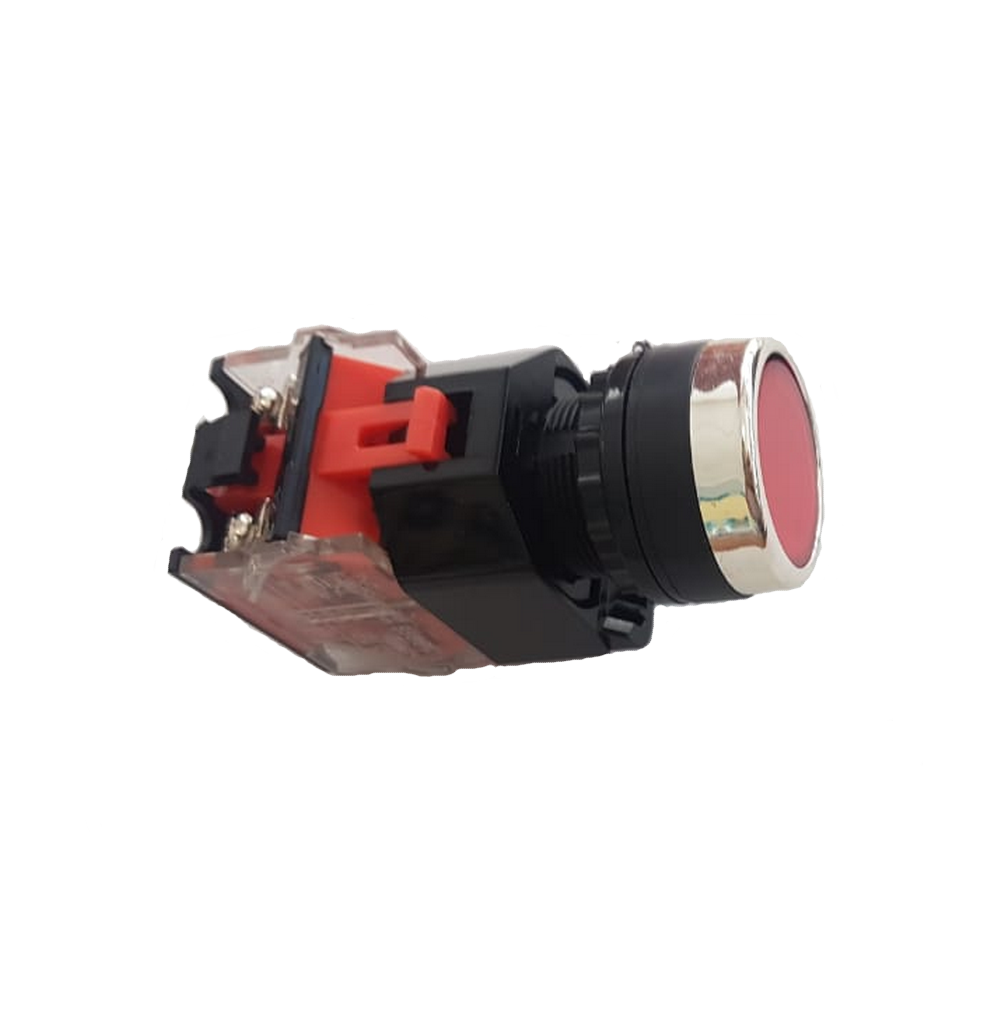 Кнопка SBS0-DY-11 без подсветки красный  (R) 1з+1р