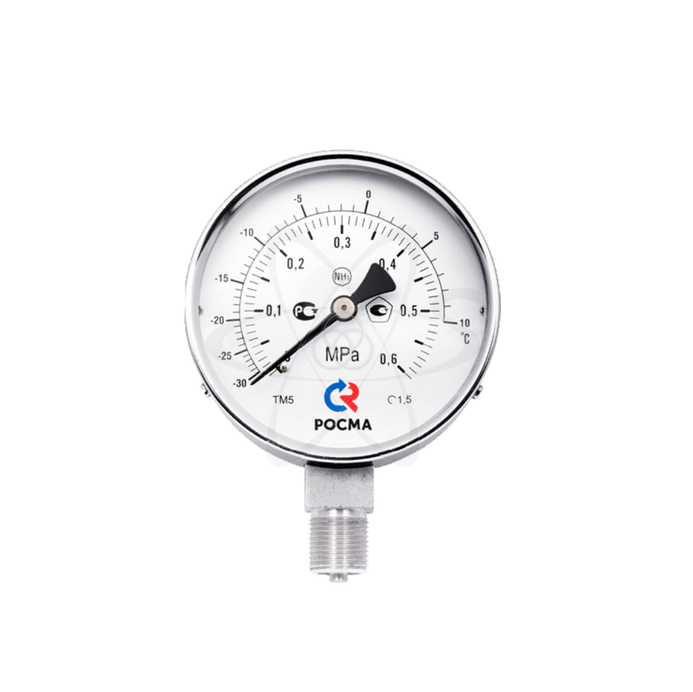 Манометр аммиачный ТМ-611Р.00(0...0,6MPa)(-30...+10C) G1/2.1,5 NH3