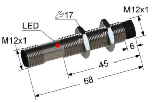 Индуктивный датчик PS2-12M68-8N11-С4 (PNP.NO)