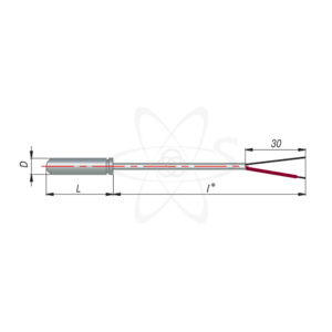 ДТПК014-00.25/7(ТХА, L=25мм, каб. 7м, d=5мм, -40+400С)