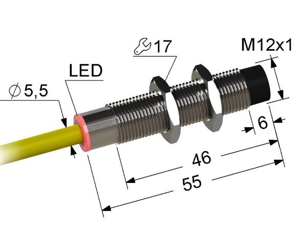 Индуктивный датчик PS2-12M55-4N11-K (PNP.NO)