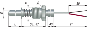 ДТПL124-00.60/2К (ТХК, L=60мм, d=6,каб-2м.-40+400С)