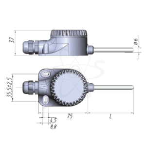 ДТС125Л-100М.В3.60 (100М, L=60мм, d=6мм, -50+100С)